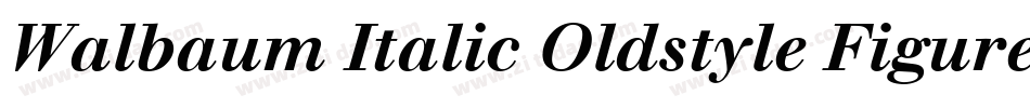 Walbaum Italic Oldstyle Figures字体转换